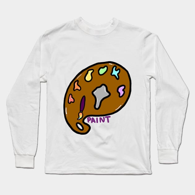 Paint Palette Long Sleeve T-Shirt by CalliesArt